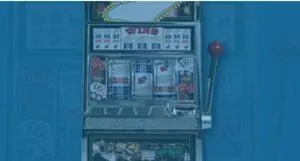 metal nameplate for a slot machine