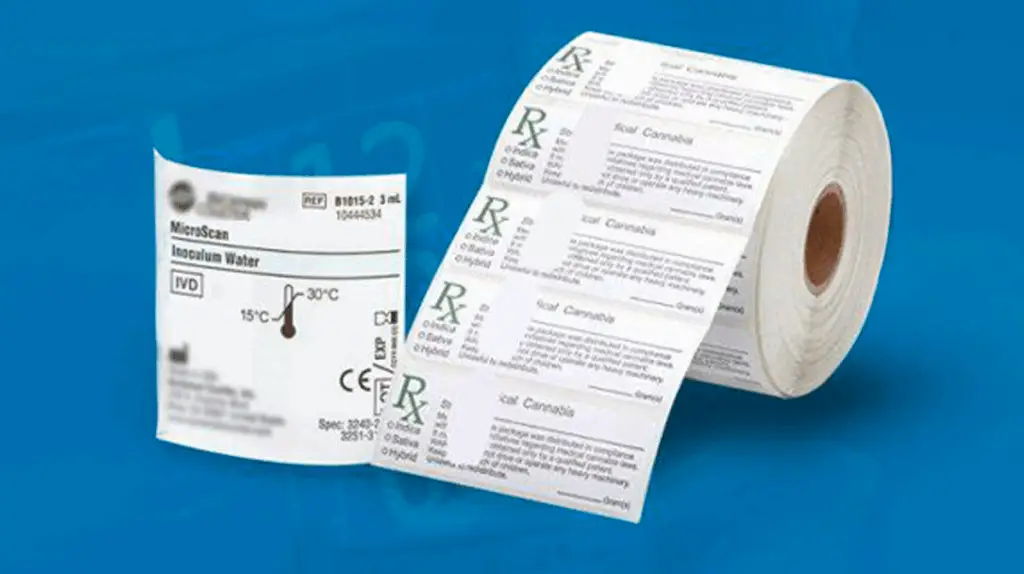 Medical labels created by Melrose Namplate and Label.
