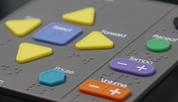 Tactile membrane keypad with multi-color buttons for user controls, designed for Bay Area electronics manufacturers.