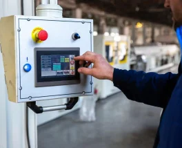 Custom overlays and interface components for touchscreen measurement equipment used in production environments
