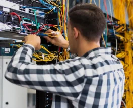 Custom components for network infrastructure, including labeling and interface solutions for IT technicians